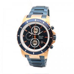 Alexandre Christie AC 6141 Rosegold Blue Man MCBURBU